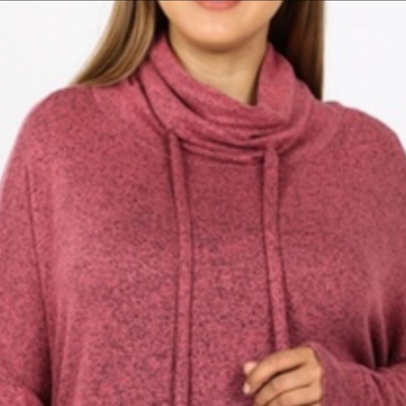 Plus Size Rose Melange Tunic Top - Picture 4 of 6